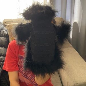 Black feathered dog fancy dress 🐶